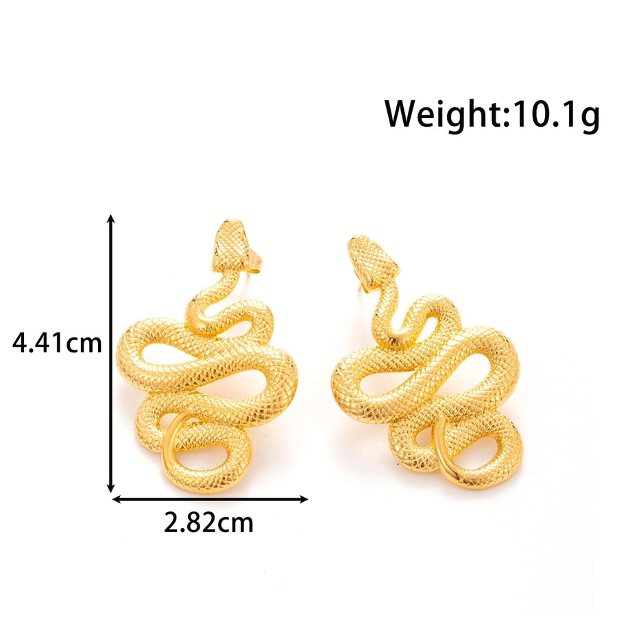 1 Pair Vintage Style French Style Heart Shape Snake Butterfly 304 Stainless Steel Ear Studs