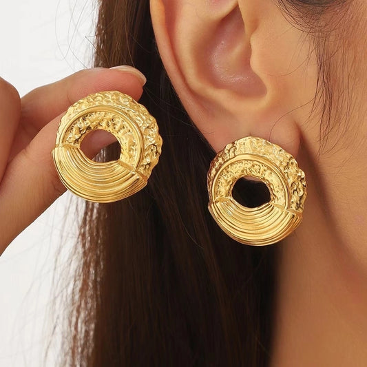 1 Pair Vintage Style Sweet Classic Style Irregular Geometric Irregular 304 Stainless Steel Imitation Gold  Ear Studs