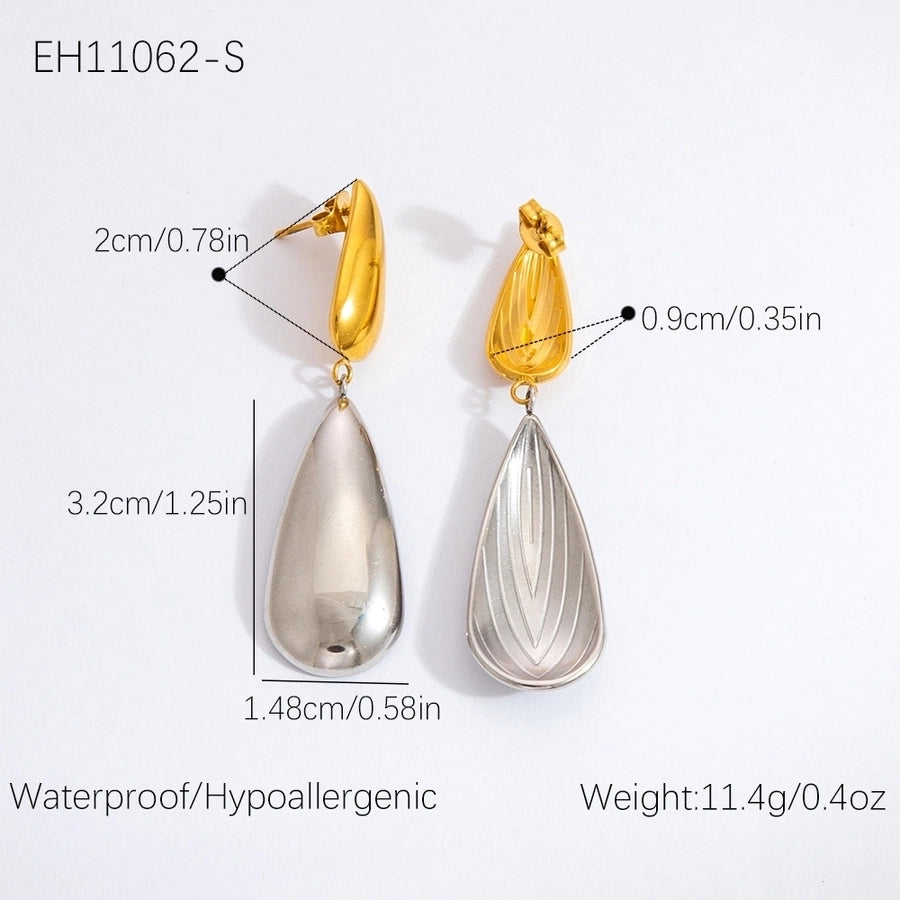 Jewelry Retro Simple Style Flower 304 Stainless Steel Plating Earrings Necklace