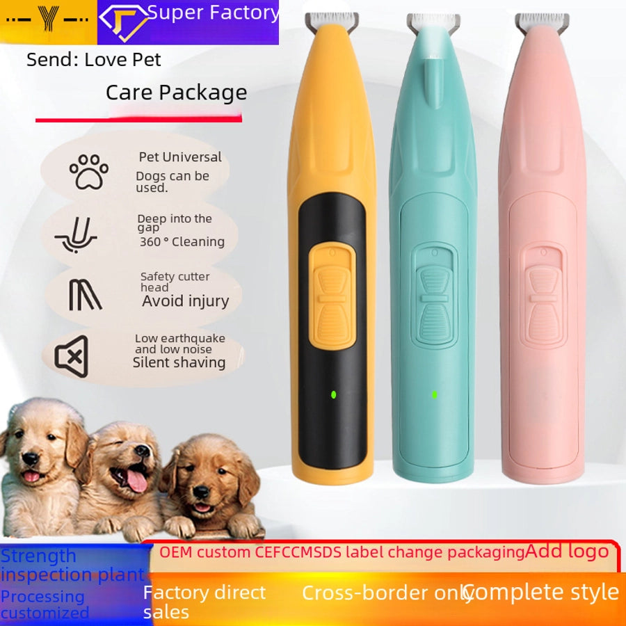 Electric Pet Hair Remover Plastic Dog Cat Hair Clipper Nail Trimmer Paw Shaver Paw Cutter Pet Grooming Tool