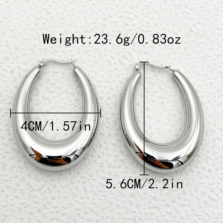 1 Pair Casual IG Style C Shape 304 Stainless Steel 14K Gold Plated Ear Studs