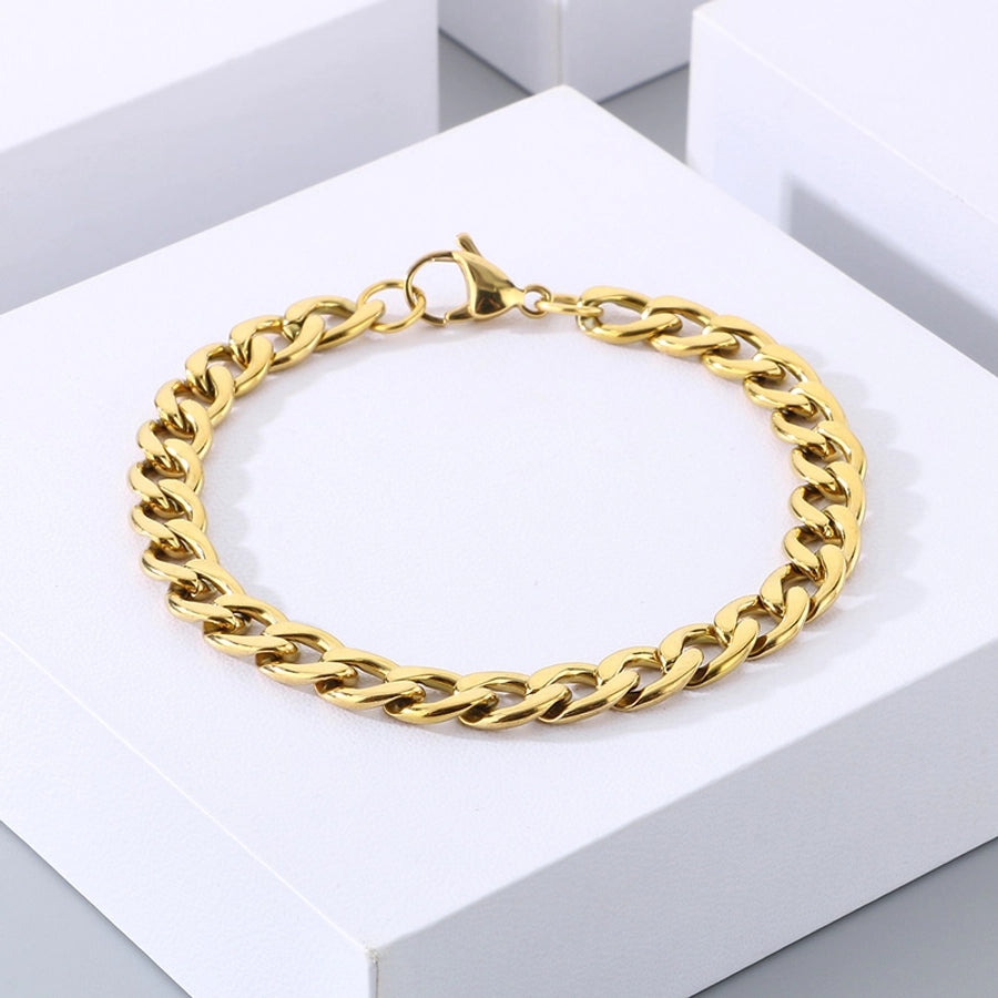 Simple Style Geometric 304 Stainless Steel 18K Gold Plated Unisex Bracelets